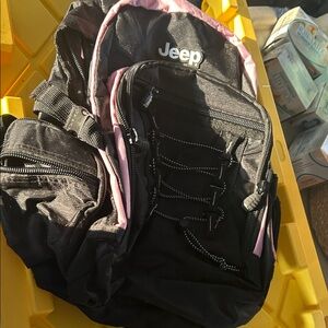 Jeep Backpack in Black and Pink